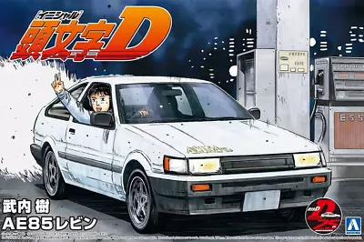 Aoshima 1/24 Initial D AE85 Levin Takeuchi Ver Car Model Kit 059630 • £29.99