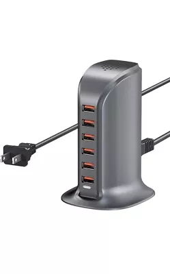 USB Charger Station 50W 6 Port Multiple USB Charging Block For IPhone 14/13/12 • $14.99