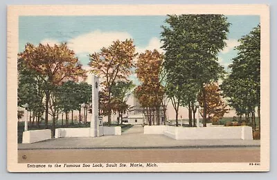 1953 Soo Lock Sault Ste. Marie Michigan Postcard • $4.75