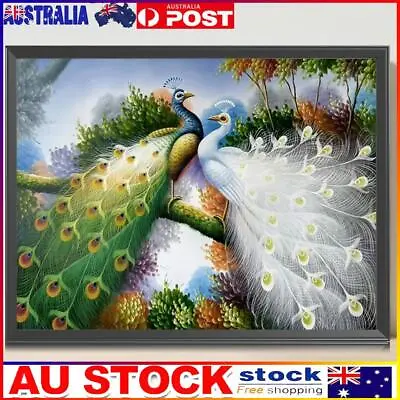 $11.69 • Buy 5D DIY Full Round Drill Diamond Painting Peacock Kit Home Decoration Art Craft