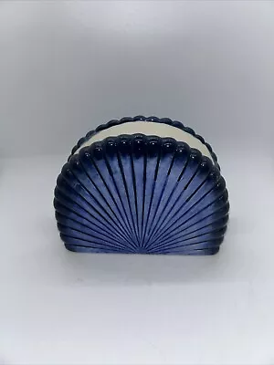 La Dolce Vita Embossed Seashell Collection Blue Napkin Holder • $22