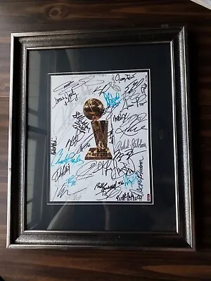  NBA Finals 23 X 19 Canvas Framed Autographed Michael Jordan Kobe Lebron COA • $9500