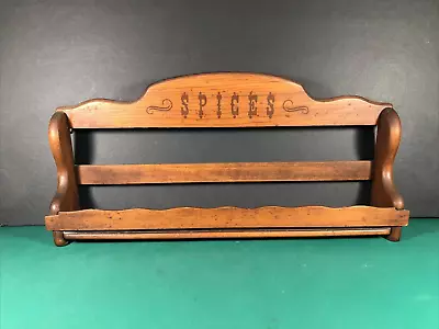 Vintage Spice Rack | Wood | 1 Tier | Unbranded | Holds 8 McCormick Jars • $19.99