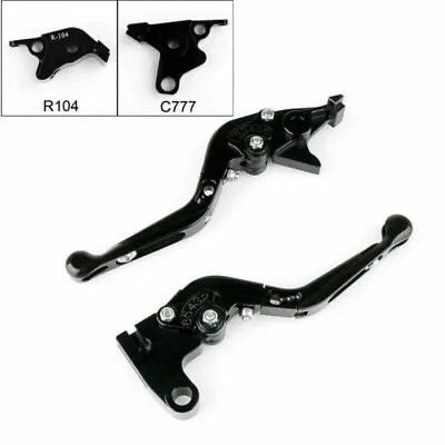 Adjustable Folding Extendable Brake Clutch Levers For Yamaha MT-01 V-MAX Blak UK • £23.98