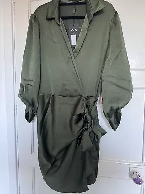 AX Paris BNWT Size 14 Khaki Dress  • £14.99