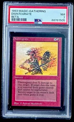 PSA 7 Disintegrate Beta Magic The Gathering MTG Graded Vintage 1993 Card • $59.99