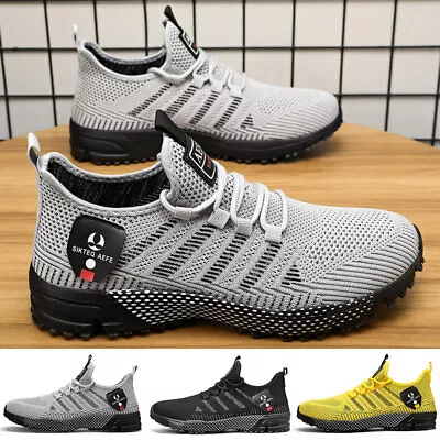 Marathon Running Shoes Outdoor Men Sneakers Lace Up Stripe Athletic Shoes UK11.5 • $43.99