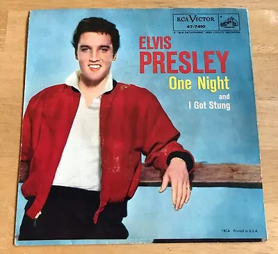 Elvis Presley 45rpm Record & Picture Sleeve I Got Stung/One Night RCA #47-7410 • $34.99