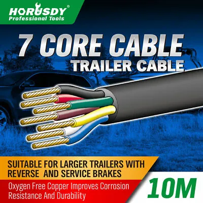 10M X 7 Core Wire Cable Trailer Cable Automotive Boat Caravan Truck Coil V90 PVC • $28.99