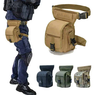 Men's Tactical Military Drop Leg Bag Hip Thigh Waist Belt Hunting Outdoor Pouch  • $16.99