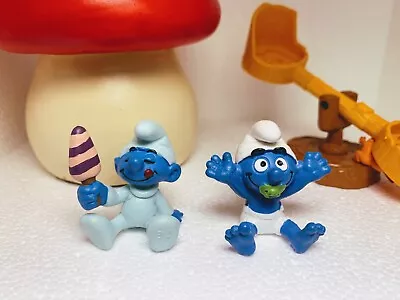 Baby Smurfs Collection- 2 Vintage Pre-owned Schleich Smurf Figures Schtroumpf • $17.99