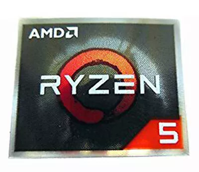 AMD Ryzen 5 CPU Sticker 16.5 X 19.5mm Case Badge Logo  • $1.69