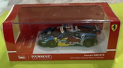 Tarmac Works Hobby 64 Ferrari 488 GT3 Red Bull DTM 2021 Monza Race 1 Winner • $28