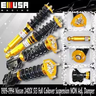 For 1989-1994 NISSAN 240SX S13 FULL Coilovers NON Adjustable Damper GOLD • $1379.99