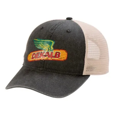 DEKALB SEED Black Vintage Trademark Logo Cap Hat New Ballcap Corn Distressed • $23.95