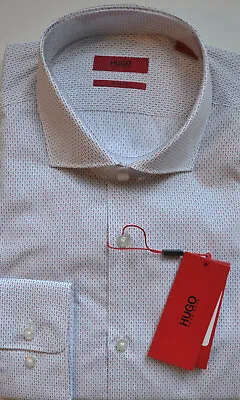 NWT HUGO Red Label By Hugo Boss Sharp Fit Long Sleeve Striped Dress Shirt • $66