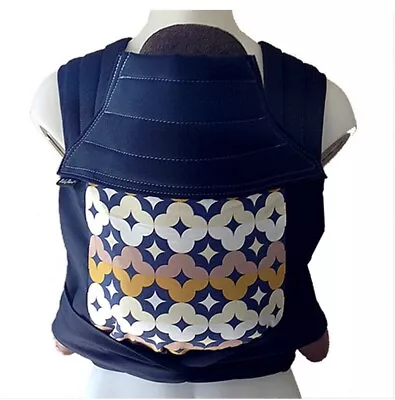 Baby Hawk Mei Tai Floral Tiles On Navy • $89.95