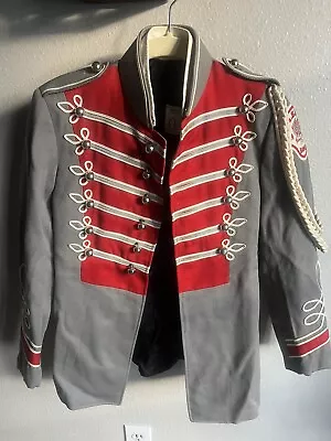 Vintage Marching Band Uniform Jacket Red And Gray S/M • $20