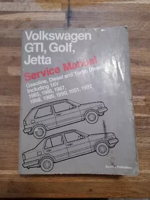 Volkswagen Shop Manual Gti Golf Jetta Service Repair Book 1985-1992 • $73.88