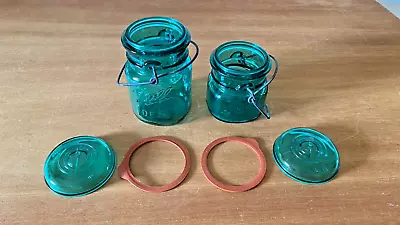 Vintage Ball Ideal Canning Jars 2 Sizes Blue/green • $9.95