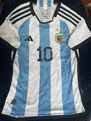 Adidas 2022 World Cup Argentina Home Lionel MESSI Authentic Jersey Size S • $80