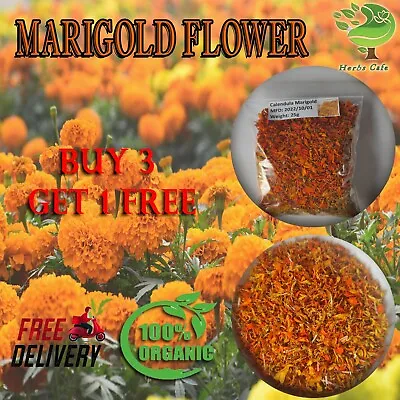 $4.99 • Buy Dried Calendula Marigold Flowers| 100% Nature Pure Organic Ceylon Herbal Tea 25g