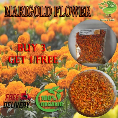 $4.99 • Buy Dried Calendula Marigold Flowers| 100% Nature Pure Organic Ceylon Herbal Tea 25g