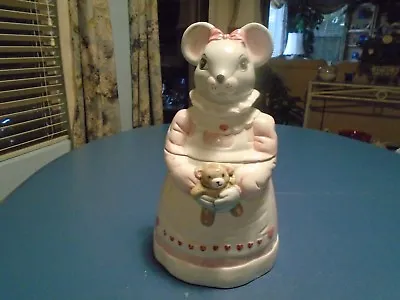 House Of Lloyd Lady Mouse Ceramic Cookie Jar 1990 • $34.99