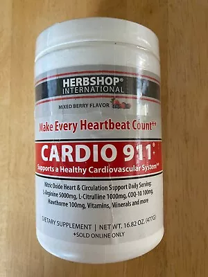 Herbshop Cardio 911 L-arginine 5000mg L-citrulline 1000mg Powder Berry • $39.69