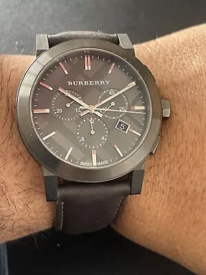 Burberry BU9364 The City Dark Grey Dial  Chronograph Quartz Men's Watch  (WB) • $175