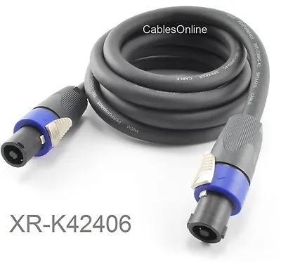 Kirlin 6ft SpeakOn 4C/12AWG NL4FX Pro Audio Speaker Cable W/ NEUTRIK Connectors • $29.99