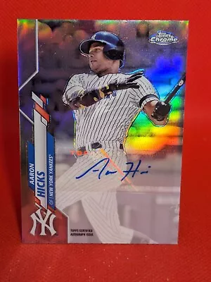 2020 Topps Chrome Update Target Auto Aaron Hicks #USA-AH Auto • $10