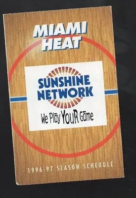 1996-97 Miami Heat Pocket Schedule  • $3