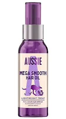 Aussie - Mega Smooth & Repair Hair Oil 100ml Lightweight Treatment • £10.99