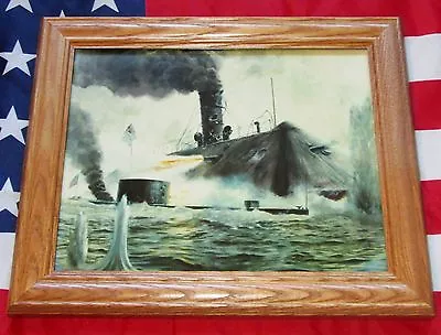 Civil War Painting / Print Mort Kunstler Ironclad USS Monitor Vs Merrimack • $39.99