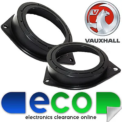 VAUXHALL ASTRA CORSA 3 Door 10cm 4  Rear Side Car Speaker Brackets Adaptor Rings • £9.49