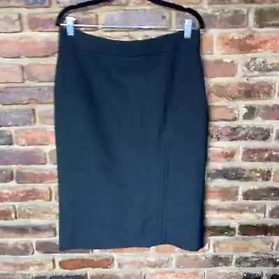 Zara Black Midi Straight Pencil Skirt W/ Hook & Eye Slit Women's Size XL • $18