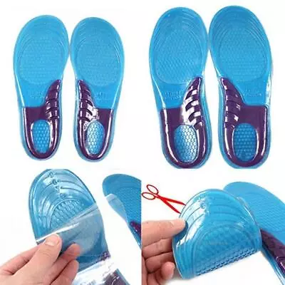 Work Boots Orthotic Foot Arch Heel Support Shoe Inserts Massaging Gel Insoles • £4.79