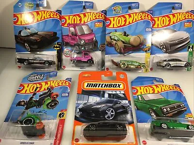 Lot Of 6 Hot Wheels & 1 Matchbox Cars Bat Mobile Corvette Mazda Repu Lucid Air • $9.85