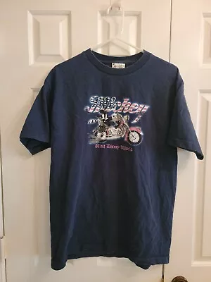  Vintage Walt Disney World Mickey Mouse T-shirt Motorcycle Americana. Adult L?  • $27.90