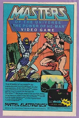 1980s He Man Masters Of The Universe Intellivision Mattel Vtg Print Ad Frame It  • $8.06