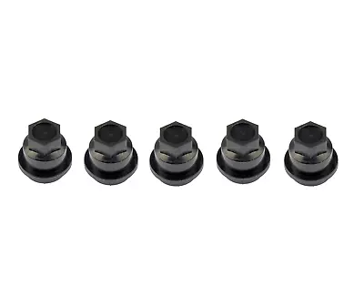 91-04 S-10 BLACK WHEEL NUT COVER SHORT SHANK M24-2.0 HEX 19mm SET 5 611-615 • $9.95