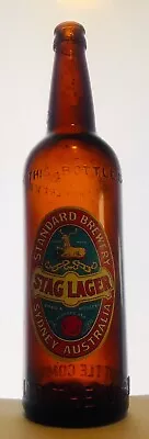 VINTAGE BOTTLE AMBER BROWN BEER  ‘NSW BOTTLE COMPANY’ BOTTLE 26Oz 1927 Label • $29.99