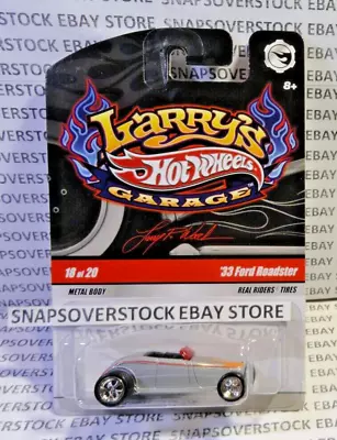 2009 Hot Wheels Larrys Garage Grey '33 Ford Roadster W/ Real Riders Rare Chase • $14.95