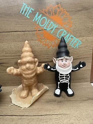 Rubber Latex Mould Mold Halloween Skeleton Garden Gnome Spooky Decor DIY • £13