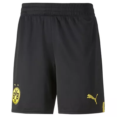 Puma Bvb Replica Soccer Shorts Mens Black Casual Athletic Bottoms 76590202 • $17.99