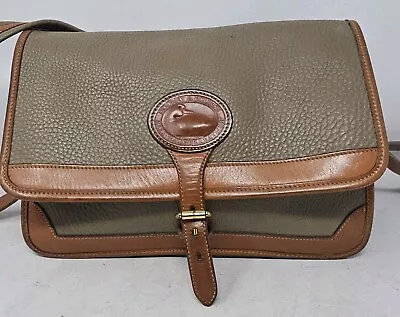 Dooney & Bourke Vintage All Weather Leather Tan Crossbody Purse Made In The USA • $54.95