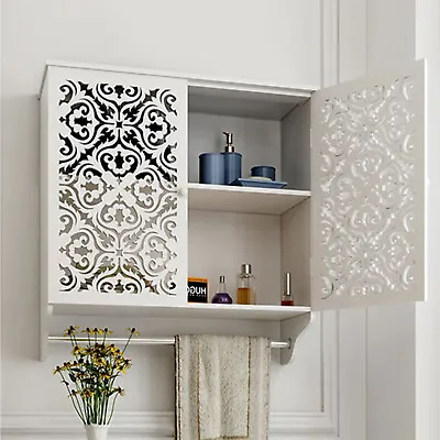 $28.66 • Buy White Door Wall Hanging Medicine Cabinet Bathroom Storage Shelf Organizer & Door