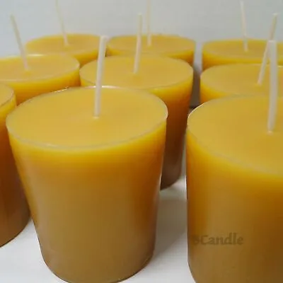 100% Pure Beeswax 15-hour Votives Candles REFILLS (no Cup) Organic Hand Made • $7.99