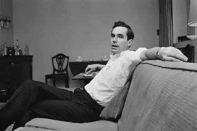 American Actor Bradford Dillman Posed Seated On A Sofa 1965 OLD PHOTO • $9